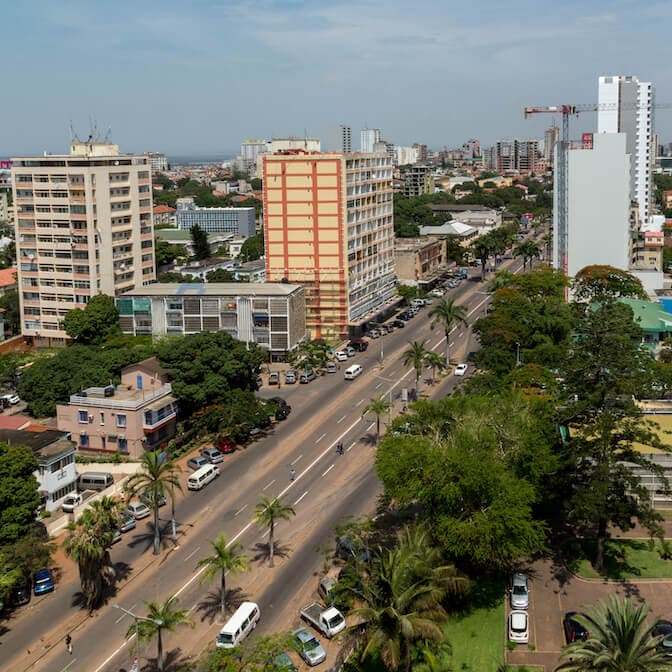 Aerial view of Maputo