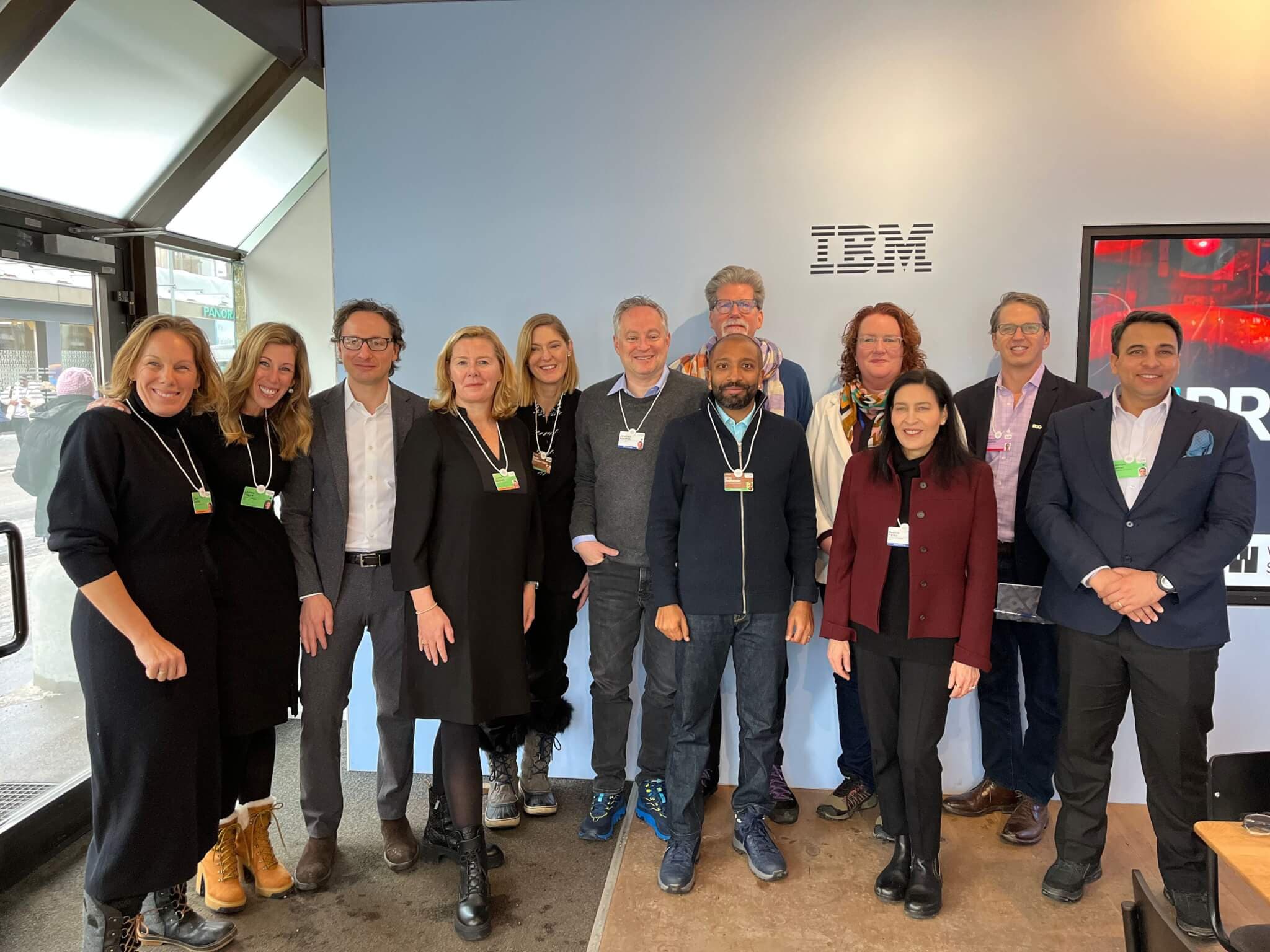 Photo of 2 people standing at the PRovoke Davos Roundtable at WEF