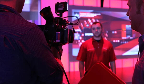 Weber Shandwick GoLive production in action, filming live broadcast content for real-time storytelling and social media distribution
