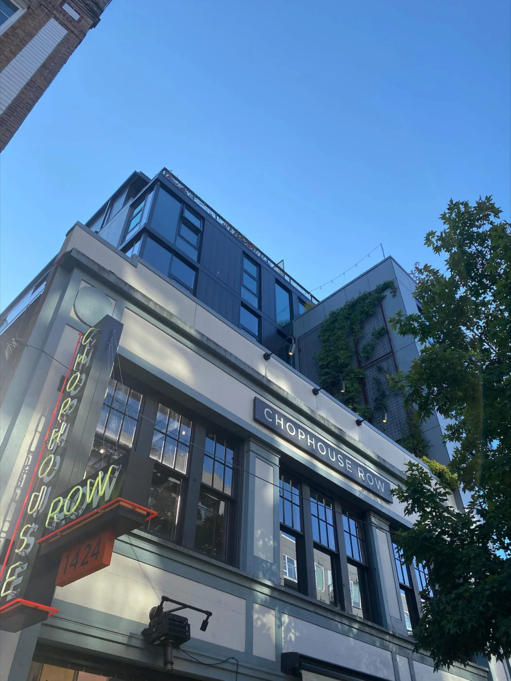 Weber Shandwick Seattle office exterior at Chophouse Row building, featuring modern architecture and street-level signage in urban setting