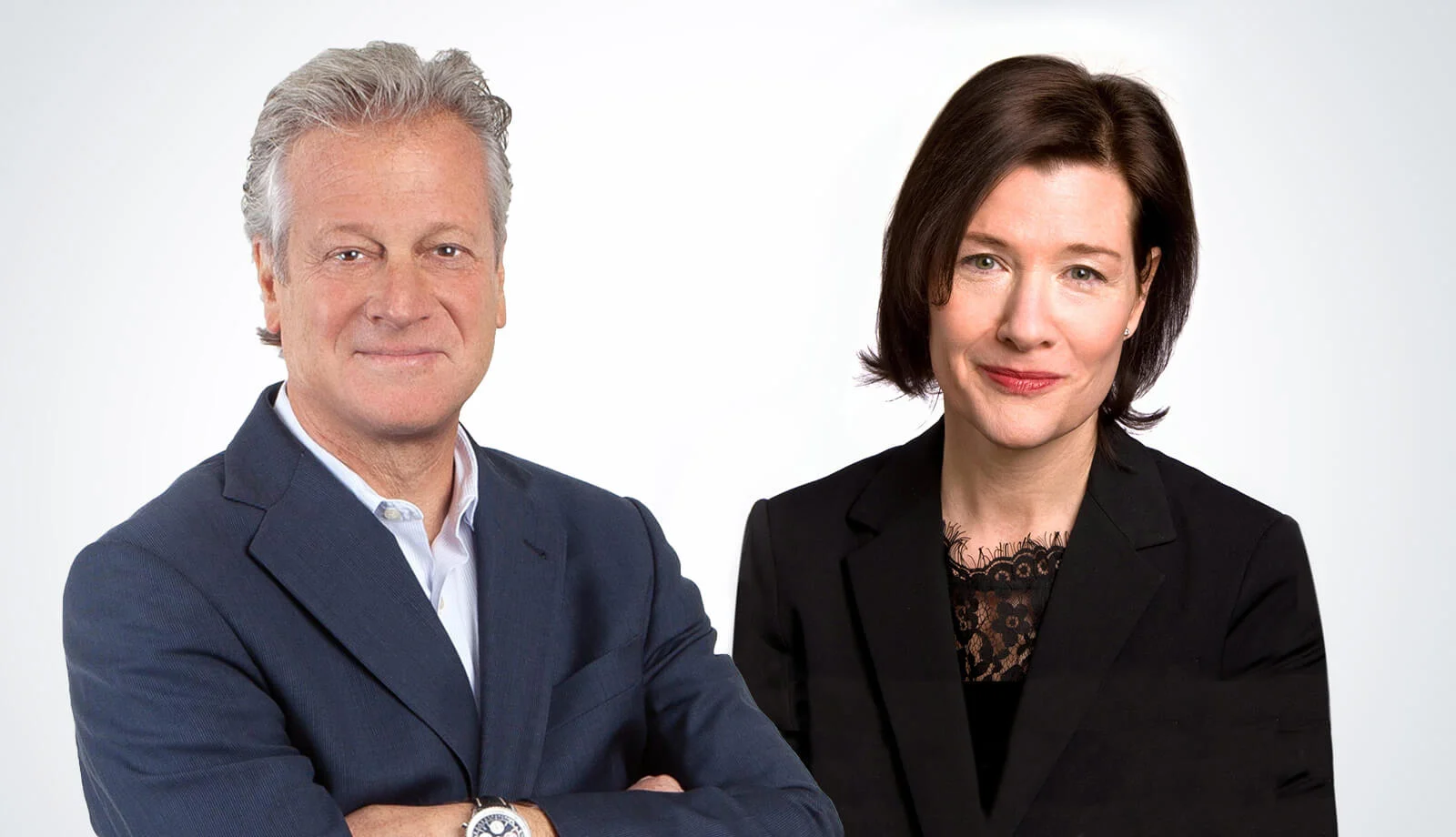 Andy Polansky and Gail Heimann portrait announcing leadership transition at Weber Shandwick and Interpublic Group, highlighting CEO and executive chairman roles