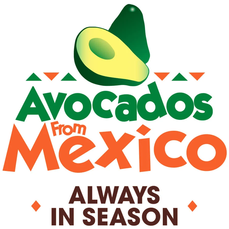 Avocados From Mexico logo with avocado graphic and “Always in Season” tagline, representing Weber Shandwick appointment as foodservice advertising and PR agency